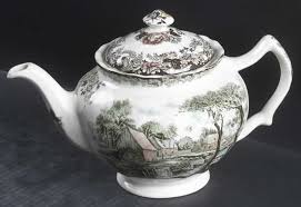 Millstream Brown Multicolor Teapot & Lid by Johnson Brothers | Replacements, Ltd.