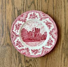 Old Britain Castles Pink by Johnson Brothers: Vintage Plates, English Dinnerware - Etsy Norway