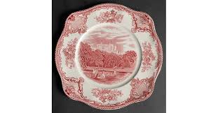 Old Britain Castles Pink (Crown Made In England) Square Salad Plate by Johnson Brothers | Replacements, Ltd.