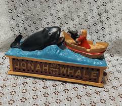 Jonah and the Whale Cast Iron Bank Vintage Reproduction | eBay