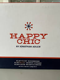 🔥 Jonathan Adler • Happy Chic • Ceramic White Elephant Bookends • Thai Inspired | eBay