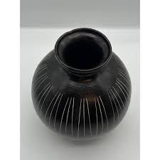 Vintage Haeger Black Orb Vase | Chairish
