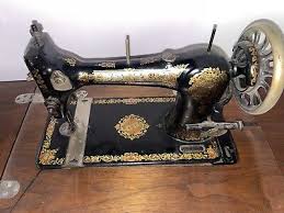 Antique JONES Sewing Machine & Desk | eBay