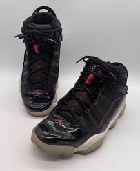 Nike Air Jordan TWO 3 Black Black/Red Sz 9 Men 6 Rings ...