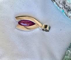 New BURMESE 3.14 Carat RUBY & Sterling Silver Pendant BY ...