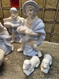 Vintage Trim A Home Porcelain Nativity Set - Etsy