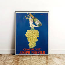 Vintage Poster - Champagne Joseph Perrier Poster - Etsy