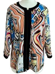 Joseph Ribkoff Jacket Multicoloured Abstract Sequins Size ...
