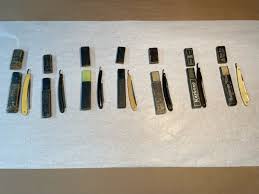7 Vintage Collectable Straight Edge Razors of Varying Brands ...