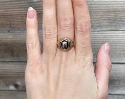 Vintage Solid 10k Yellow Gold 1950 Class Ring - Size 6.25 ...