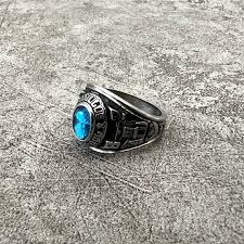Buy Vintage Size 7-3/4 1982 Class Ring Romulus High School Blue Stone, Made From Ultrium, Initials BEG Online in India - Etsy