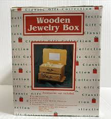 Vtg Ames Dept Stores Wooden Jewelry Box Oak Finish | eBay