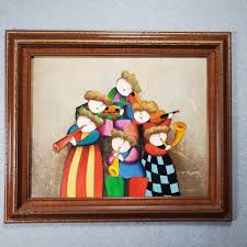Joyce J Roybal Framed Children Musicians Oil Painting On Canvas Signed | eBay