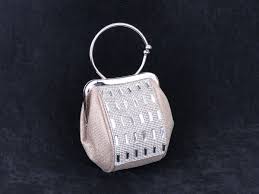 NEW RHINESTONE CLUTCH HANDBAG WITH CIRCLE HANDLE BLING BLING w119 | eBay Australia