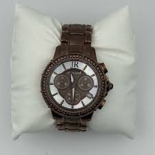JUDITH RIPKA Women's Bronze Watch Diamonique CZ Chronograph ...