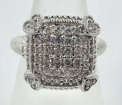JUDITH RIPKA STERLING 925 CZ DIAMONIQUE PAVE OLIVIA SIZE 8 RING (T71) | eBay