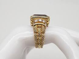 Signed $5450 Judith Ripka 10.50ct Citrine Diamond 18k Yellow ...