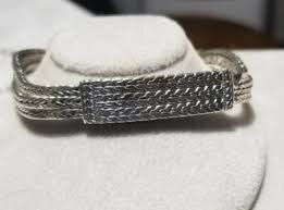 Ross Simon Sterling silver Braided/Dot 3 row mesh multi ...