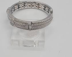 Judith Ripka Sterling Silver Cubic Zirconia Stones Hearts ...