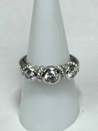 Beautiful Judith Ripka Sterling Silver Engagement Ring w/Large CZ Sz. 8.25 | eBay