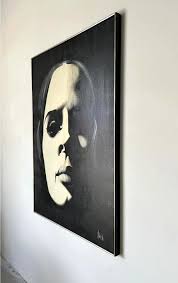 1980s Pop Art Oil Painting Portrait of Bianca Jagger by ...