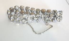 Vintage Signed Weiss 2 Row Crystal Rhinestone Bracelet ...