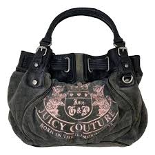 Velvet handbag Juicy Couture Grey in Velvet - 42415680