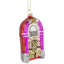 5" Pink Retro Juke Box Glass Christmas Ornament - On Sale ...