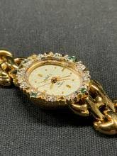 Sold at Auction: Vintage Jarel Gold Tone Crystal Watch