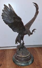 Jules Moigniez (French 1834 - 1894 ) Bronze Figure of Eagle ...
