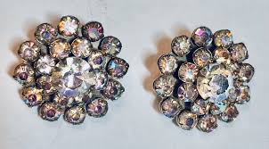 Vintage Signed Weiss Aurora Borealis Rhinestone Cluster Clip ...