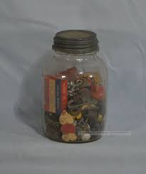 Terrific Vintage Grandpa's Junk Jar & Ball Mason Zinc ...