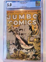 JUMBO COMICS # 54 FICTION HOUSE 1943 CGC 5.0 CLASSIC SHEENA ...