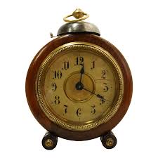 1898 Antique German Alarm Desk Clock by Gebrüder Junghans ...