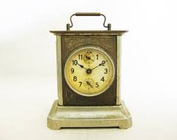 Stunning Atlanta Brass Desk Clock Postmodernistic Mid Century Bauhaus Style Table Mantel Shelf 1970s 1980s Junghans Germany - Etsy