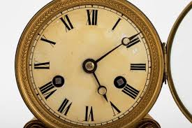 Sold at Auction: Neoclassical Style Brass Mantel Clock, 19th C.