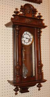 Tall Vienna Regulator Carved Walnut Wall Clock C1890 Great ...