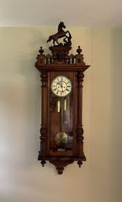 Antique Victorian Carved Walnut Wall Clock, Vienna, Austria ...
