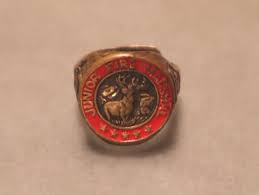 Vintage Junior Fire Chief Hartford Elk Ring Insurance ...