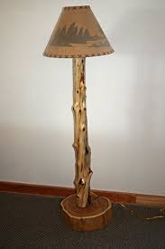 Rustic Cedar Log Cabin Floor Lamp | Vienna Woodworks