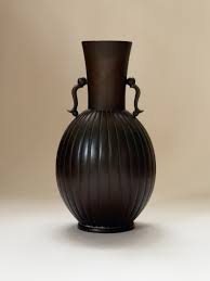 Art Deco Bronze Vase by Just Andersen for GAB, 1930s
