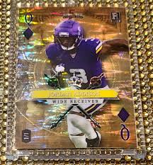 d 1/1 HOLO-LUX 2023 Wild Card Jordan Addison RC GOLD FLASH Stacked Vikings | eBay