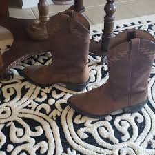 Ariat | Shoes | Ariat 1d Slightly Broken In Cowboy Boots Solid Leather Brown Leather | Poshmark