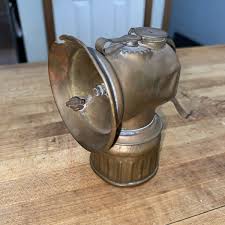 Antique BrassJustrite Miners Carbide Cap Lamp Polygon Feed 1922, Pat. 1912, 1913 | eBay