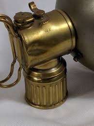 ANTIQUE 1915 Miners JUSTRITE CARBIDE LAMP LANTERN LARGE 7 3/8" REFLECTOR | eBay