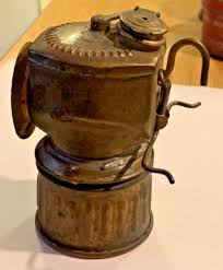 Vintage Streamlined Justrite Carbide Miners Lamp | eBay