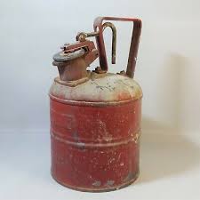 VTG Justrite MFG Red Safety Can Chicago USA Underwriter Laboratories 12" | eBay