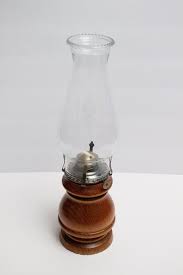 Vintage Hurricane Oil Lamp Wood Base - Etsy