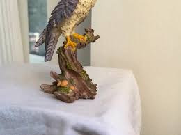 Peregrine Falcon Statue: Realistic Resin Raptor Sculpture - Etsy
