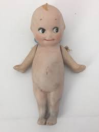 Vintage Rose O Neill Kewpie Doll Bisque Jointed Arms Blue Wings No Label 4.5” | eBay